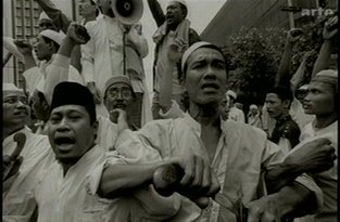 Clash between Indonesian's muslim and christian - This is a picture taken when the clash really took place