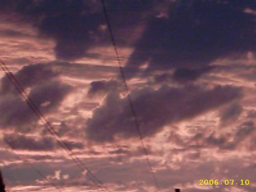 Sky at Night - Sun setting at the back of our home.