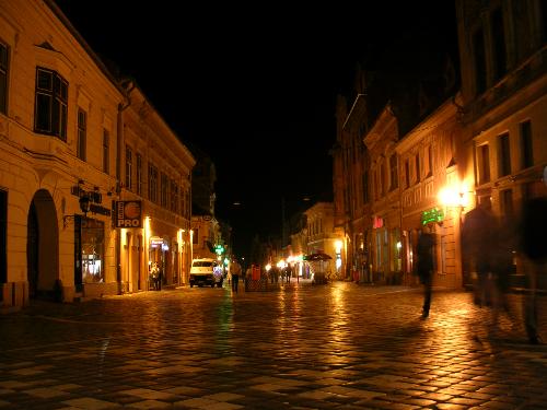 Brasov - Night in Brasov,old town center