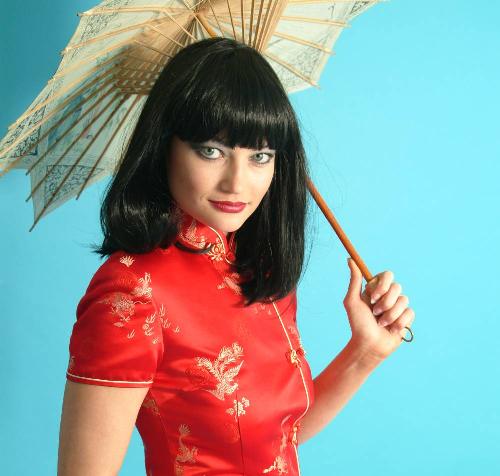 My Lovely Wife in Chinese dress - Chinese dress