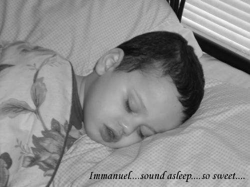 My baby, Immanuel......isn't he sweet? - This is my fourth born son, Immanuel. We call him 'Manny' as a nickname. He is soooo spoiled, having 3 older brothers....