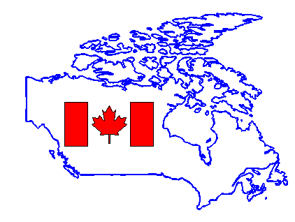 Map Of My Homeland - A beautiful map of Canada with a Canadian flag....isn't it nice? ;-)