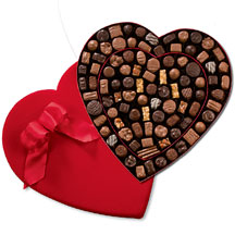 heart box - This is a 4 pound heart box of chocolates from See's. It's beautiful and is loaded with chocolate.