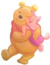 pooh  - Pooh hugging piglet. shows friendship.