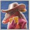 texas hold em poker - armadillo with cowboy hat and playing cards