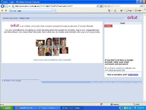 My orkut login page - Orkut login page