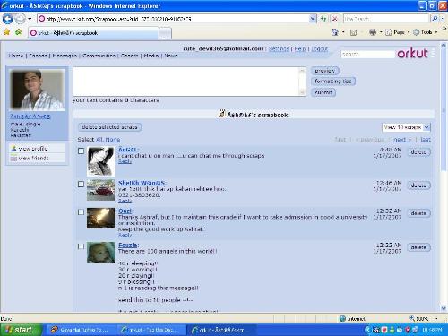 my scrapbook - my orkut scrapbook
