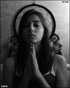 Me as an angel - Look it's Marine, and she's pretending to be an angel!