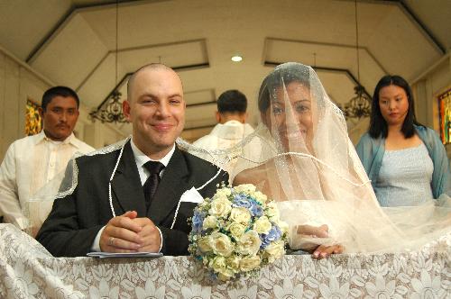 Wedding ceremony - This me and my husband on the few final moments before declaring us new husband and wife.