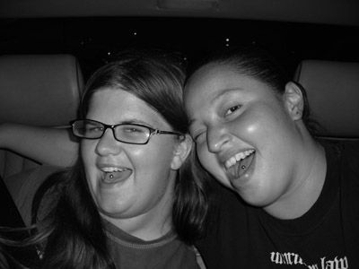 Best Friends - This is just a silly picture I took with my best friends.  I'm on the left and she's on the right.  Yea, we're in our 20s.  lol