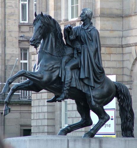Statue - Statue - not sure who - taken from a tour bus in Edinburgh