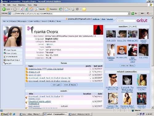 orkut - Orkut is 1 of the best websites on the net, here is the pic. of one of the commnities in there