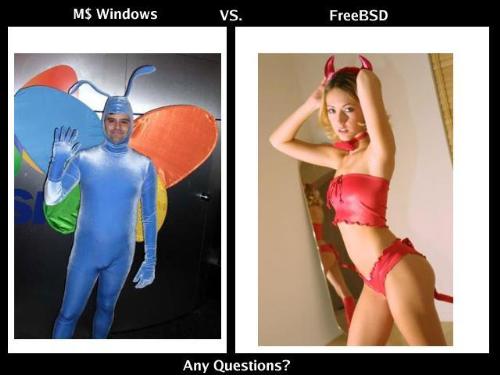 Microsoft Windows vs FreeBSD - Ive got the answer yeah!