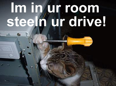 Cat engineer - Cat stealing your cdrom drive