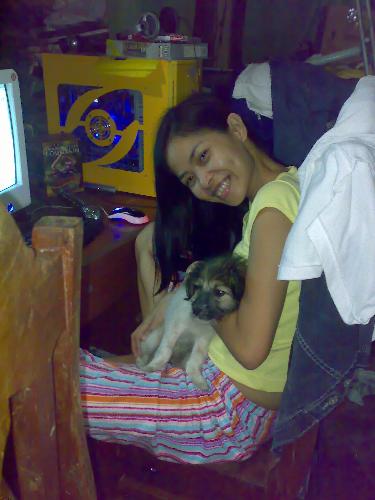 my pet dog and i - taken at home with my dog, lalurp.