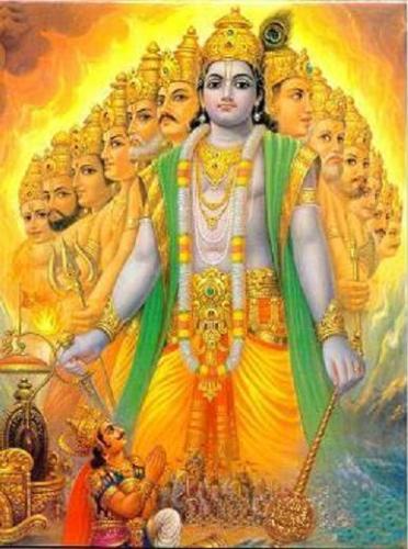 lord krishna - when arjuna afraid of war then sri krishaan showing his viswa roop ammmmmmmmm