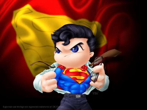 Little Superman - A cool photo of little Superman!