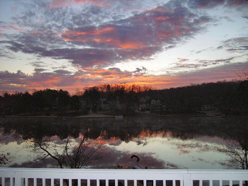 Sunrise over Lake - One of our beautiful sunrises reflecting off the lake.