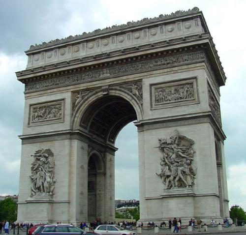 arc de triumph in paris - the tallest arc in the whole world is located in paris........