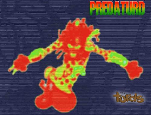 Thermal Predaturd - This is a thermal image of Predaturd, one of the characters from Pacemaker UK's The Turds