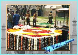 rajghat - It is famous memorial for giving obituaries to mahatma gandhi.Made in the memory of bapuji.