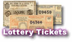 lottery tickets - sample tickets used for lottery