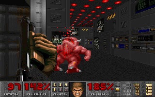 Doom - Doom http://www.gamespot.com/pc/action/doom/index.html Doom is id Software's classic first-person shooter. You are a space marine trapped on a mars station against hordes of invading aliens.