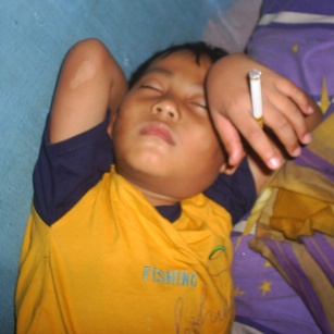 Children dont try this  - it's a bad habit