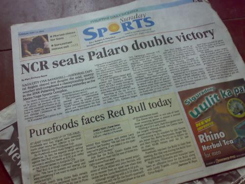 newspaper - newspaper's sports section