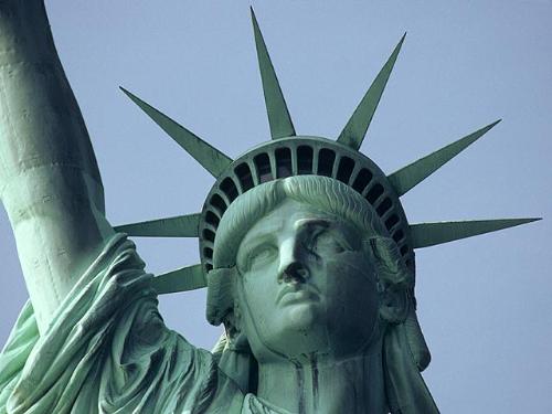 The great statue of liberty - sitauted at the new york harbour It was gifted by france to usa
