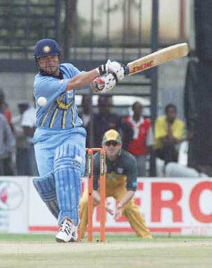 sachin3 - sachin hits for four...