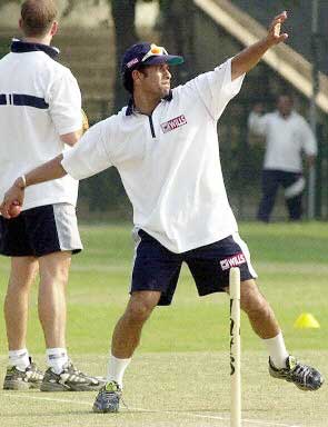 net practice - Sachin in net practice....