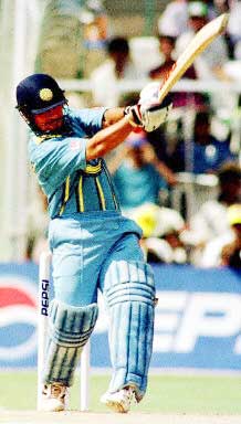 sachin a hit player - sachin hits for asix....