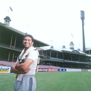 sachin in ground.. - sachin in ground at morning....