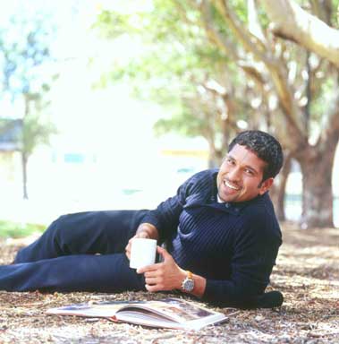 sachin relax - sachin in relax mood....