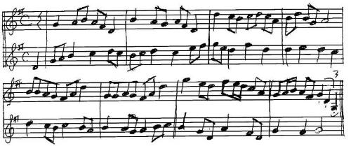 Opus Zero, 1st melody with counterpoint - My first adult attempt at music composition, for two violins