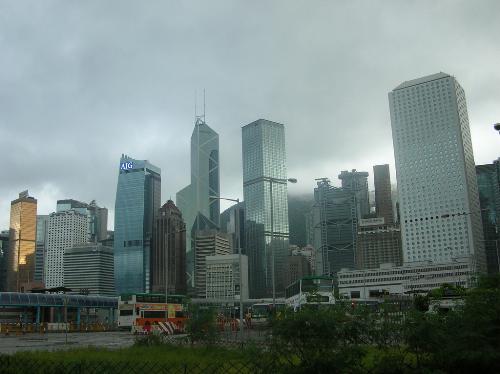 Hongkong View - Hongkong view on a rainy and cloudy day