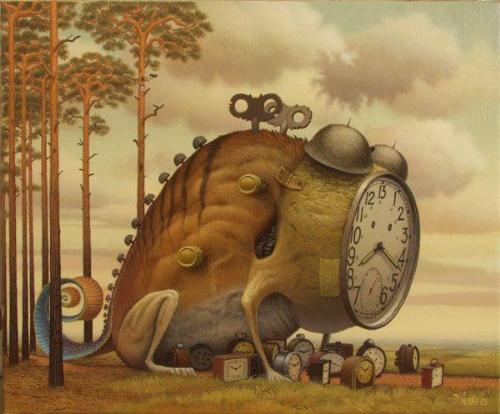fantasy of clocks and animals - see, how weird...