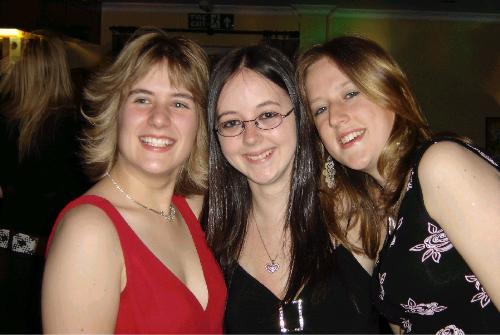 el, me and kirtsy - me and my mates as a leaving dinner