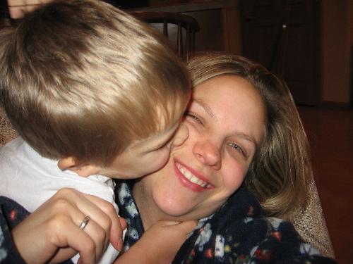 Me & Brady - He's loves to climb all over me.