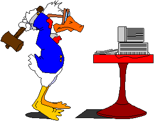 a duck killing a computer because he&#039;s angry - it&#039;s a duck killing a computer because he&#039;s angry with him :P just that..