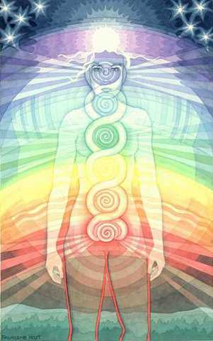 Chakra system - I've found this picture from 'http://www.crystalinks.com/chakrawheels.jpg'  It shows the seven major chakras or energy systems that affects most of our activities and emotions and our well-being. So its good if we develop and balance it to avoid chronic problems in the long run.