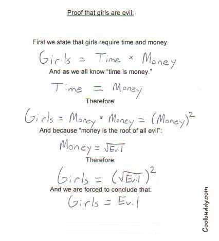 now this is proved that galz r evil..... - it's a photo proving thats galz r evil