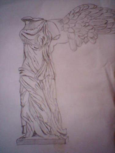 Venus drawing - I draw or paint this using india ink on an ordinary sketch pad.