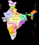 Map of India. - Map of India with details.