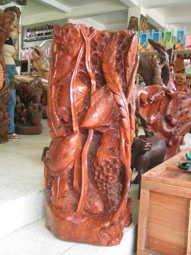Paete Woodwork - Paete is a town full of artisans and craftsmen, skilled with woodcarving. A visit there will take you to shops teeming with all kinds of woodcarvings. This is one such woodcarving. Stroll around the town and you might even see craftsmen at work right before your very eyes. It seems that there's a wood carver in every other home.