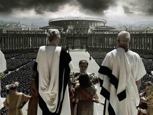 gladiator - a scene in the movie ...the fraud prince and the whole empire behind