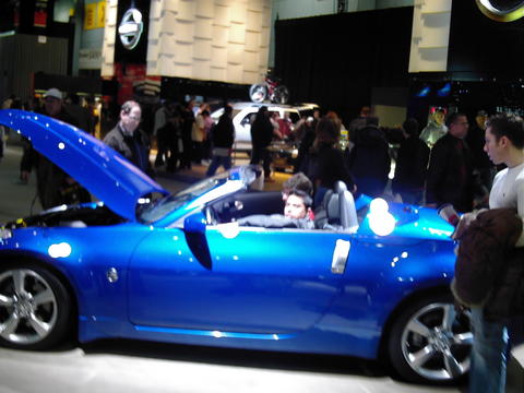 me - me on the blue car