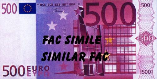 €uro - Baknote frol 500 €uro