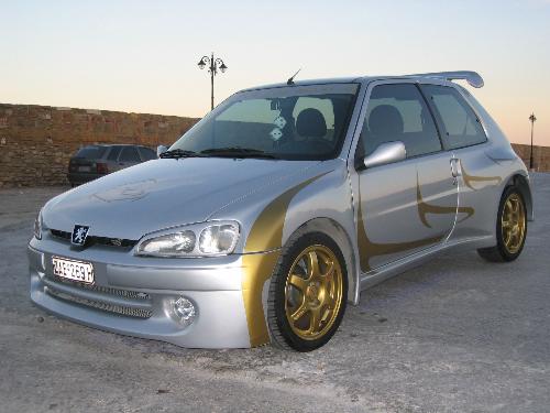 my pug 106 maxi - this is my car. actually one of my cars. it is a fully modified peugeot 106.